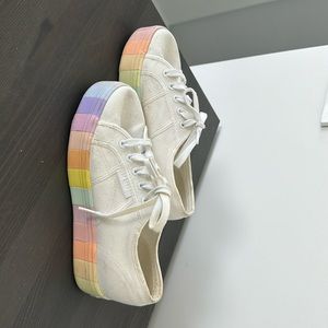 Superga shaded platform sneaker size 7